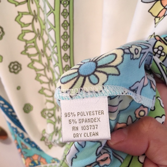 Donna Morgan 3/4 Sleeve Print Dress - Picture 6 of 6